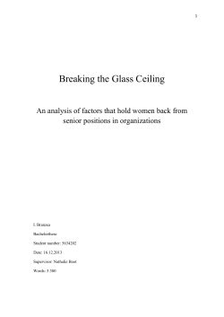 Breaking the Glass Ceiling - UvA-DARE