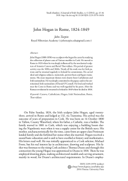 John Hogan in Rome, 1824-1849