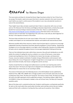 Annexed Lesson Plans x 5