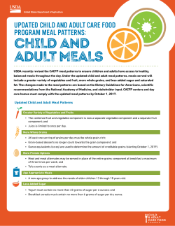 Child And Adult Meals