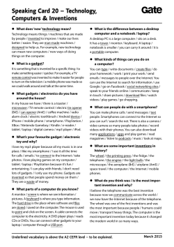 Speaking Card 20 – Technology, Computers - Bridge