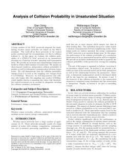 Analysis of Collision Probability in Unsaturated