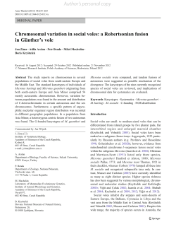 Chromosomal variation in social voles: a Robertsonian fusion in