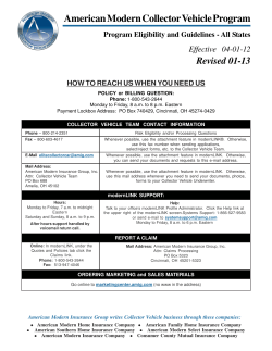 American Modern Collector Vehicle Program