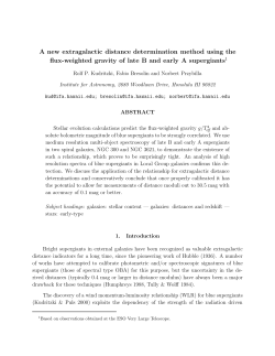 A new extragalactic distance determination method using the flux