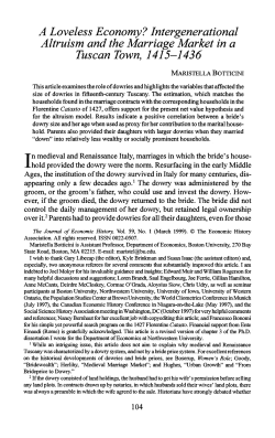 A Loveless Economy? Intergenerational Altruism and the Marriage