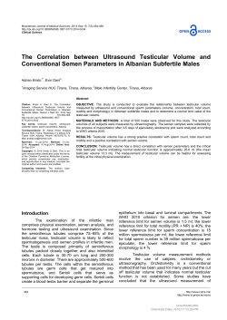 The Correlation between Ultrasound Testicular Volume and