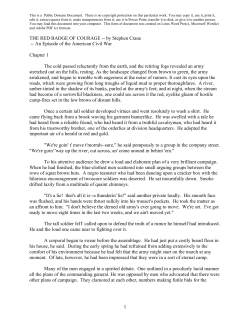 THE RED BADGE OF COURAGE -