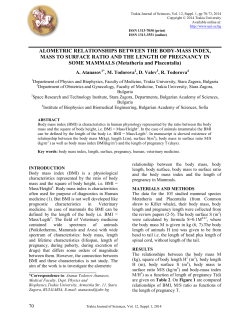 ALOMETRIC RELATIONSHIPS BETWEEN THE BODY