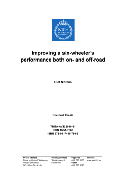 Improving A Six-wheeler`s Performance Both On- And