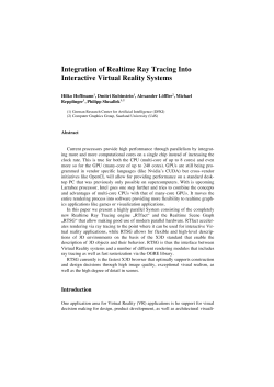 Integration of Realtime Ray Tracing Into Interactive Virtual Reality
