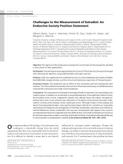Challenges to the Measurement of Estradiol: An