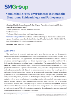 Nonalcoholic Fatty Liver Disease in Metabolic Syndrome