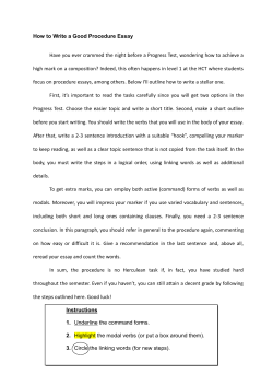 How to Write a Good Procedure Essay
