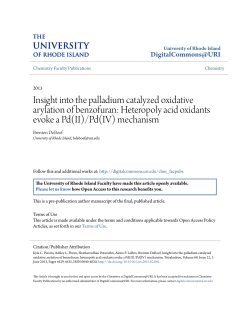 Insight into the palladium catalyzed oxidative arylation of benzofuran