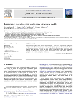 Properties of concrete paving blocks made with waste marble