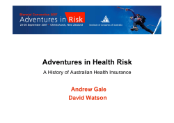 A History of Australian Health Insurance