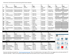 Classroom Activity List 2016