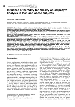 Influence of heredity for obesity on adipocyte lipolysis in
