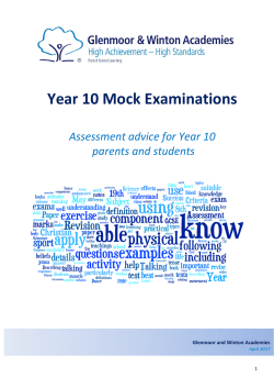 the examination support booklet.