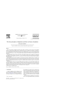 The four principles of adaptation and their set theory foundation