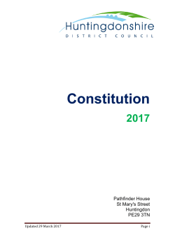 Constitution - of Huntingdonshire District Council