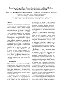 Learning an Expert from Human Annotations in Statistical Machine