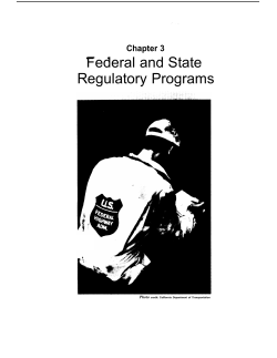 Federal and State Regulatory Programs