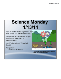 Science Monday 1/13/14