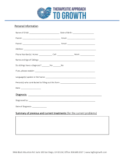 Adolescents/Adults Intake Form