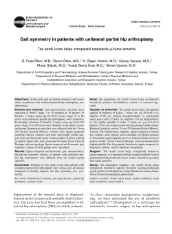 Gait symmetry in patients with unilateral partial hip arthroplasty