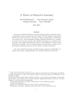 A Theory of Subjective Learning