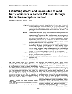 Estimating deaths and injuries due to road traffic accidents in