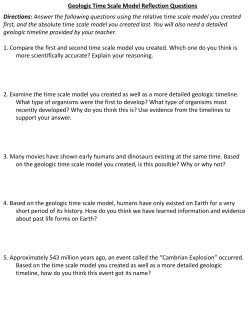 Geologic Time Scale Model Reflection Questions