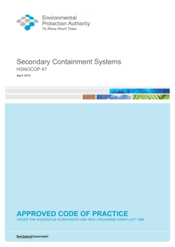 HSNOCOP 47 - Secondary Containment Systems