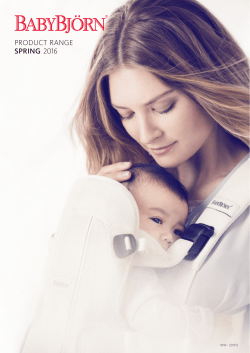 PRODUCT RANGE SPRING 2016