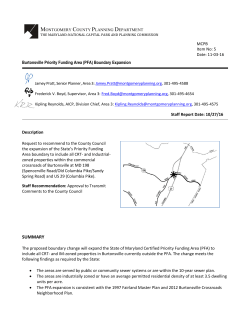 (PFA) Expansion: Burtonsville - Montgomery County Planning Board
