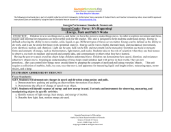 Framework - Force - Georgia Standards