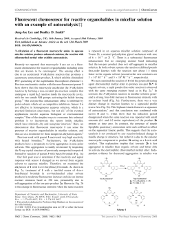Fluorescent chemosensor for reactive organohalides in micellar