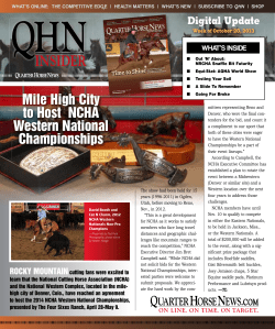 Mile High city to Host ncHa Western national championships