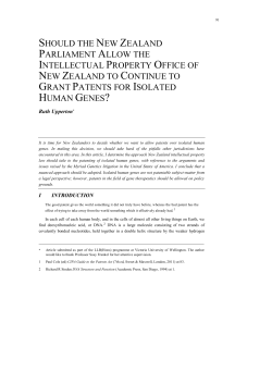 should the new zealand parliament allow the intellectual property