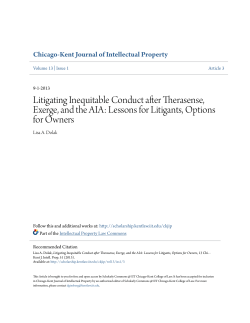 Litigating Inequitable Conduct after Therasense, Exerge, and the AIA