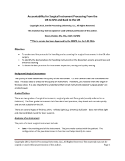 Accountability for Surgical Instrument Processing