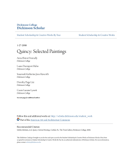 Quincy: Selected Paintings - Dickinson Scholar