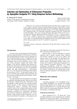 Induction and Optimization of Chitosanase Production by