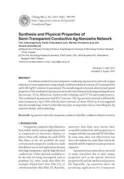 Synthesis and Physical Properties of Semi
