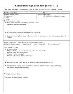 Guided Reading Lesson Plan (Levels AL)