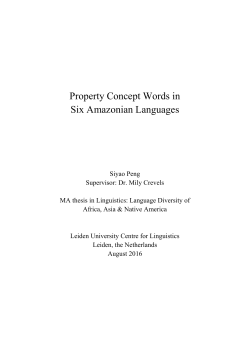Property Concept Words in Six Amazonian Languages