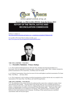 Excerpts re. PIO GAMA PINTO from the Kenya - Goan Voice