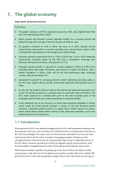 The global economy - Institute for Fiscal Studies